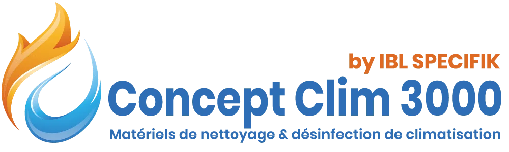 Concept clim 3000 Aparelho profissional de limpeza de ar condicionado a vapor de alta pressão - logótipo oficial 2022 horizontal