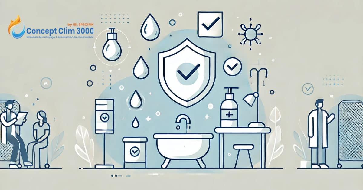Toutes les normes de désinfection. ConceptClim - Matériel et produit de désinfection de climatisation